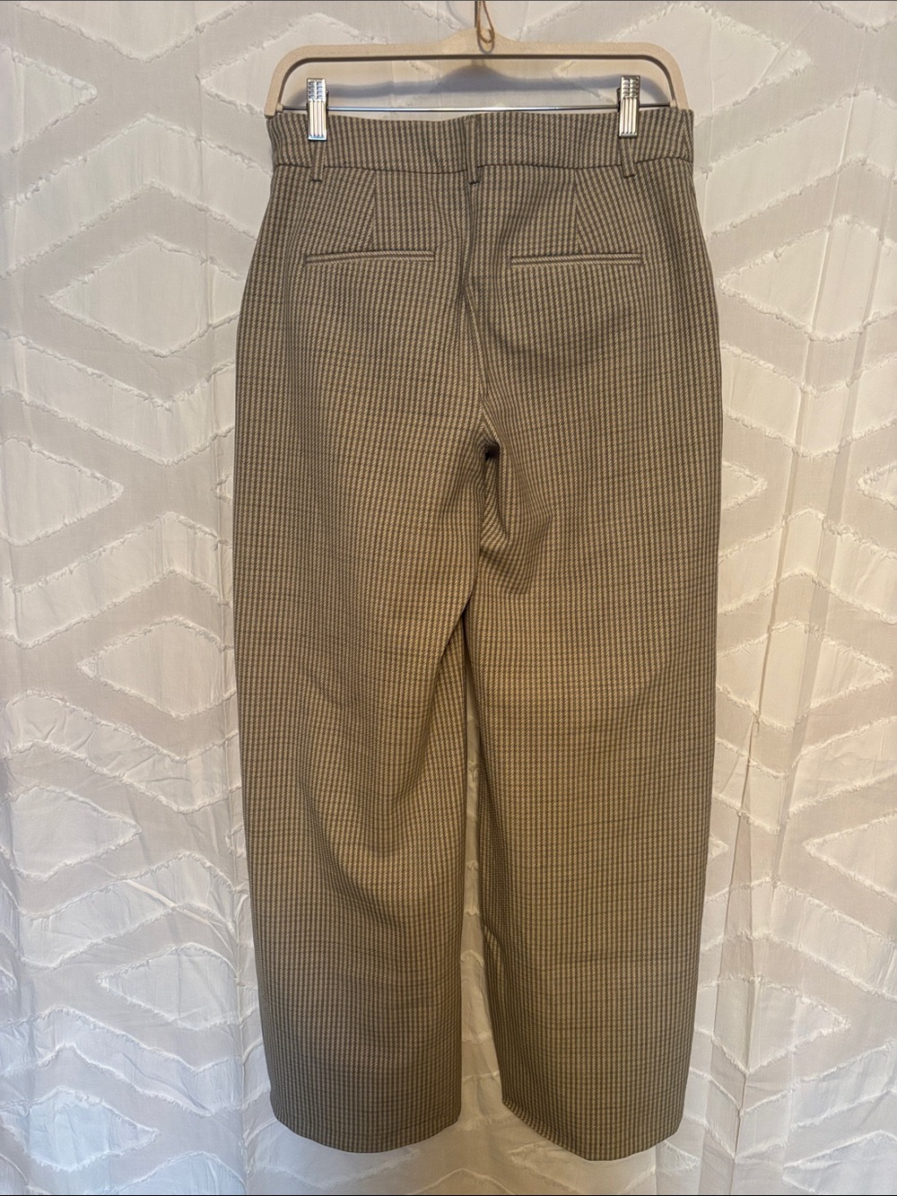 Express Editor Taupe and Cream Houndstooth Trousers - Picture 2 of 6